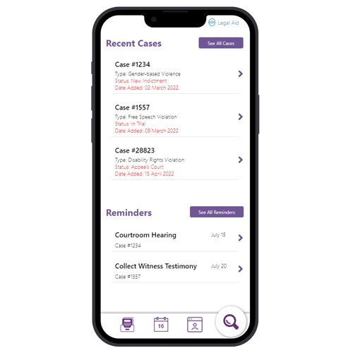 Legal Aid Case Management Mobile App